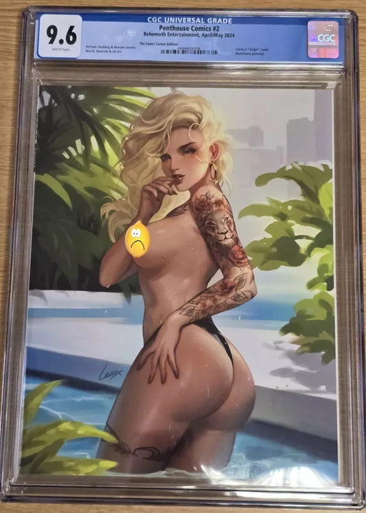 PENTHOUSE COMICS #2 LEIRIX NSFW VIRGIN VARIANT LIMITED TO 300 COPIES WITH NUMBERED COA CGC 9.6