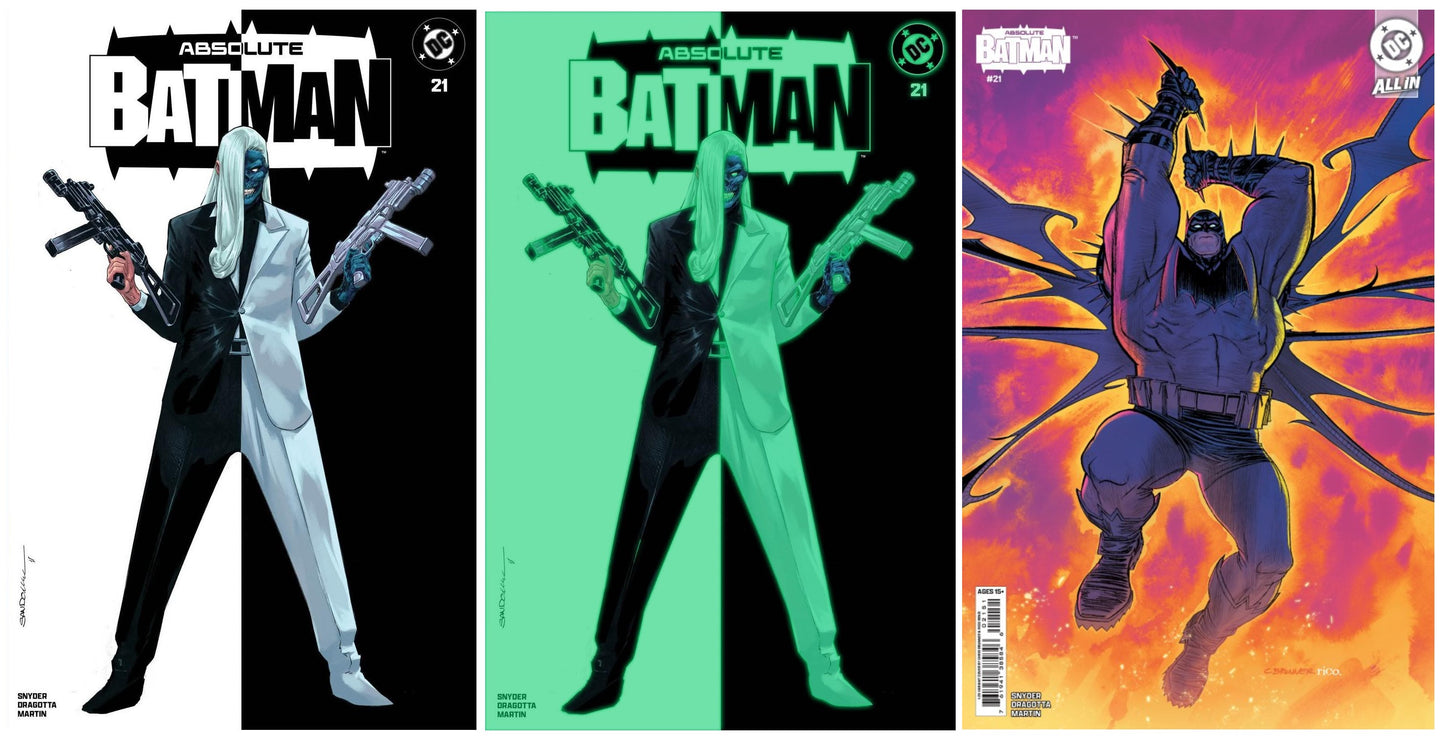 ABSOLUTE BATMAN #21 RAFA SANDOVAL TRADE DRESS/GITD VARIANT SET LIMITED TO 1500 SETS + 1:25 VARIANT