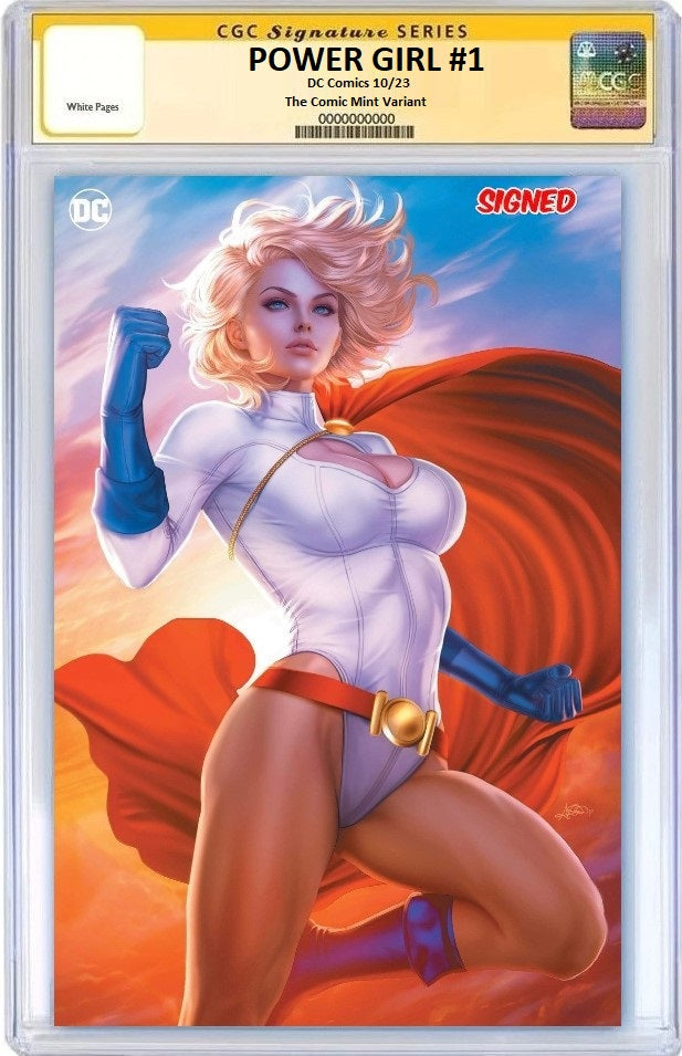 POWER GIRL #1 ARIEL DIAZ VIRGIN VARIANT LIMITED TO 1000 COPIES CGC SS PREORDER