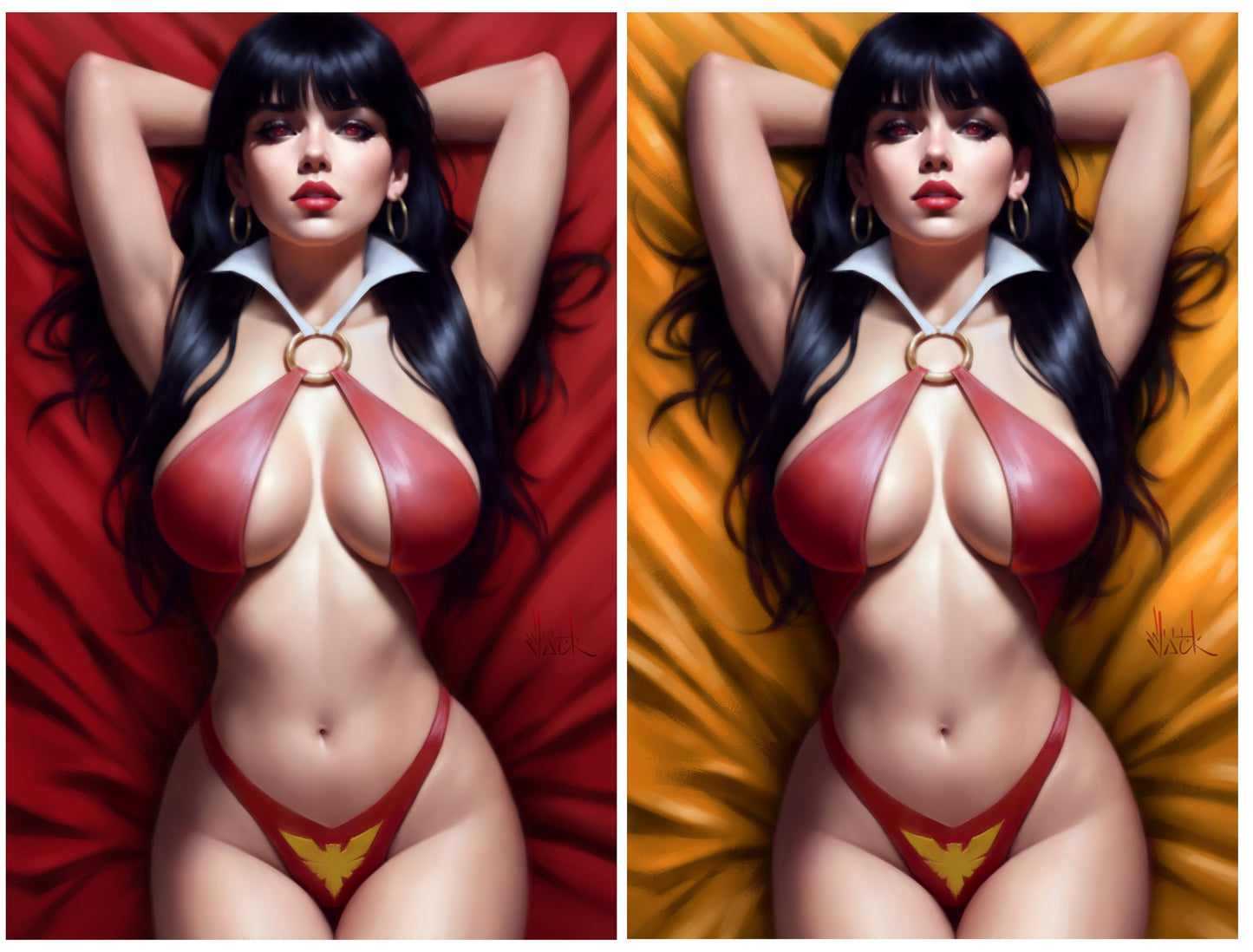 VAMPIRELLA #666 WILL JACK RED/GOLD VIRGIN VARIANT SET LIMITED TO 500 SETS