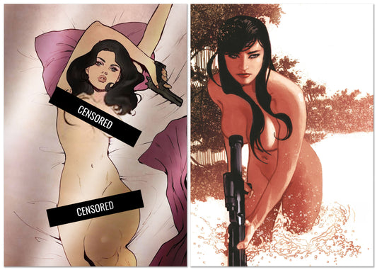 GUN HONEY COLLISION COURSE #1 JASMINE DARNELL NUDE FOIL VARIANT LIMITED TO 500 COPIES + 1:20 ADAM HUGHES VIRGIN VARIANT