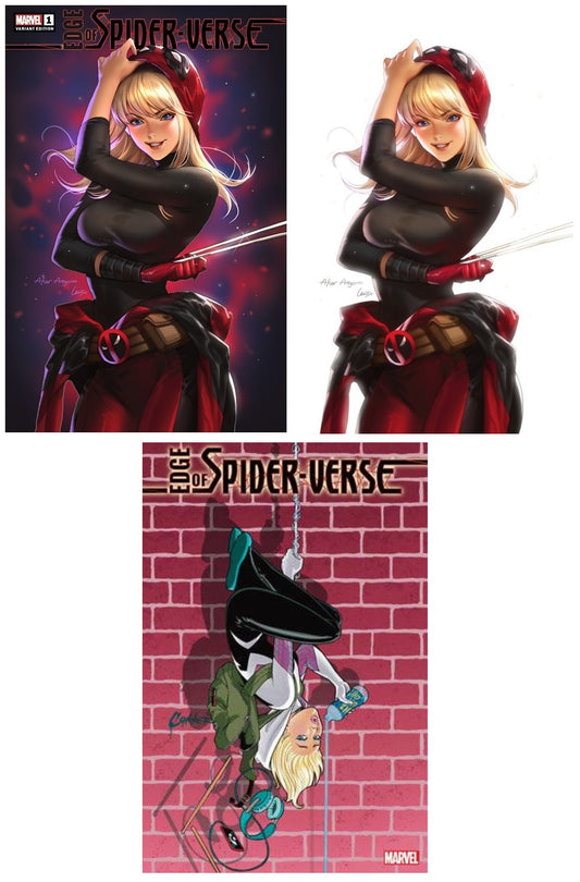 EDGE OF SPIDER-VERSE #1 LEIRIX LI HOMAGE TRADE/VIRGIN VARIANT SET LIMITED TO 600 SETS WITH NUMBERED COA + 1:25 VARIANT