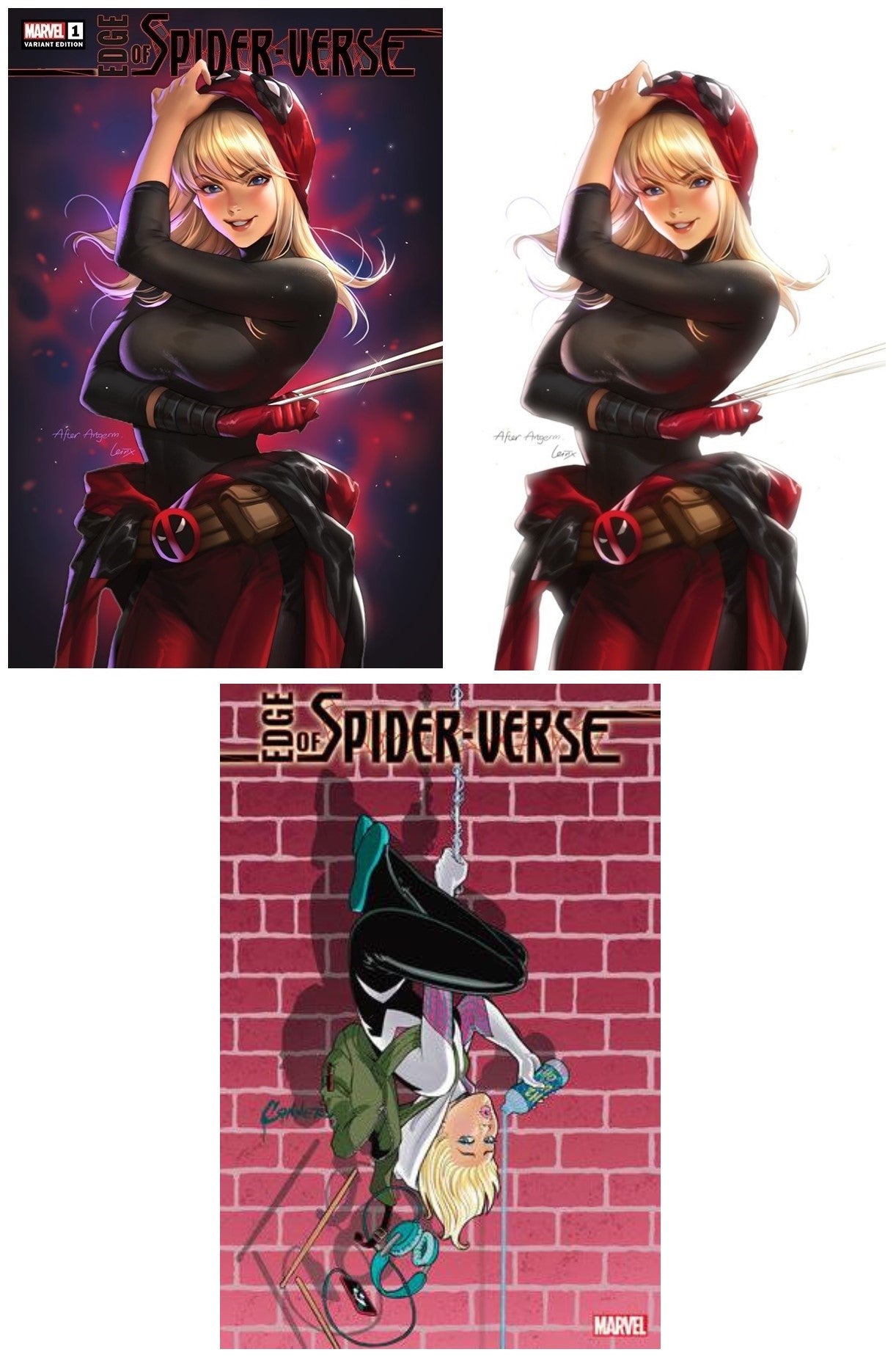 EDGE OF SPIDER-VERSE #1 LEIRIX LI HOMAGE TRADE/VIRGIN VARIANT SET LIMITED TO 600 SETS WITH NUMBERED COA + 1:25 VARIANT