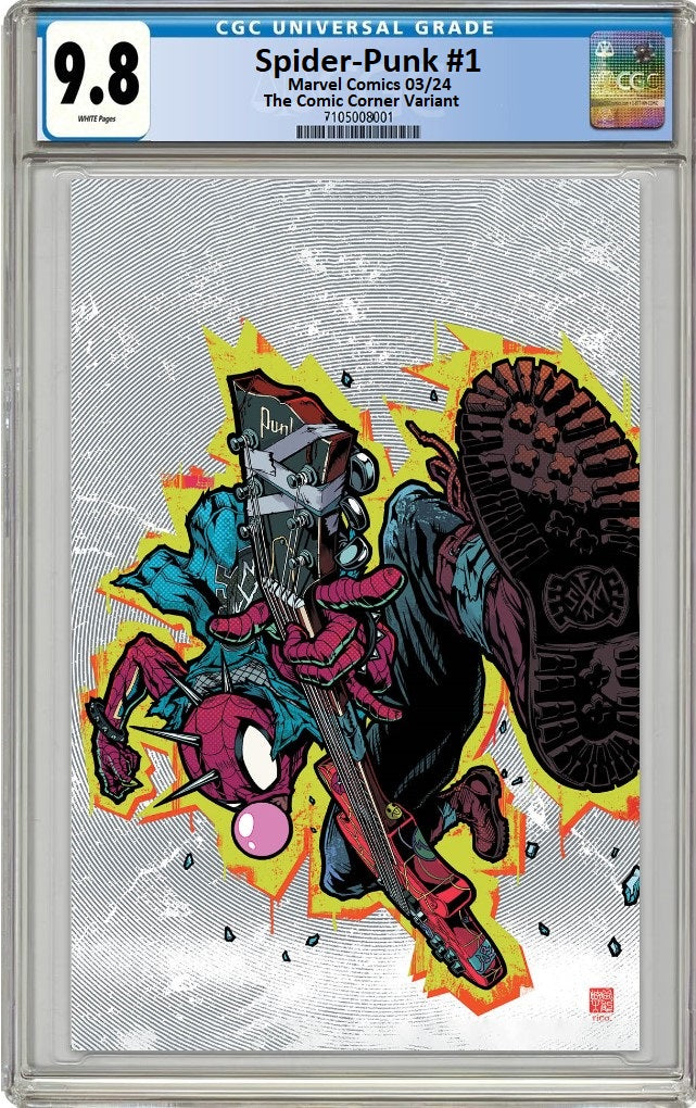 SPIDER-PUNK ARMS RACE #1 TAKASHI OKAZAKI VIRGIN VARIANT LIMITED TO 500 COPIES WITH NUMBERED COA CGC 9.8 PREORDER