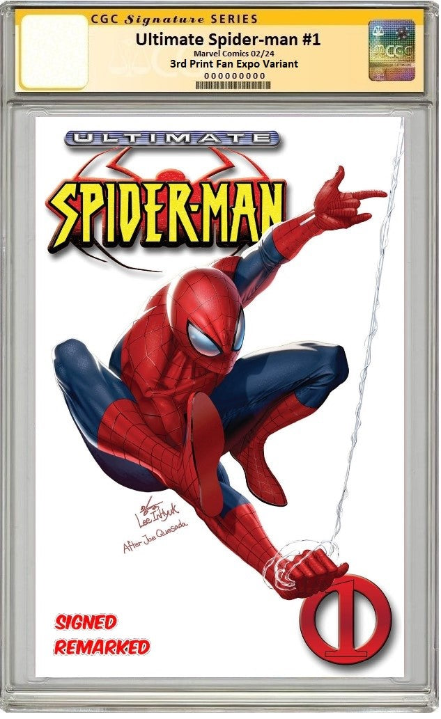 ULTIMATE SPIDER-MAN #1 INHYUK LEE PHILIDELPHIA FAN EXPO CLASSIC TRADE VARIANT LIMITED TO 800 COPIES WITH NUMBERED COA CGC REMARK PREORDER