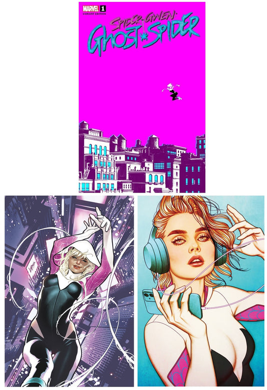 SPIDER-GWEN THE GHOST-SPIDER #1 DAVID BALDEON SKYLINE VARANT LIMITED TO 500 COPIES WITH NUMBERED COA + 1:50 & 1:100 VARIANT