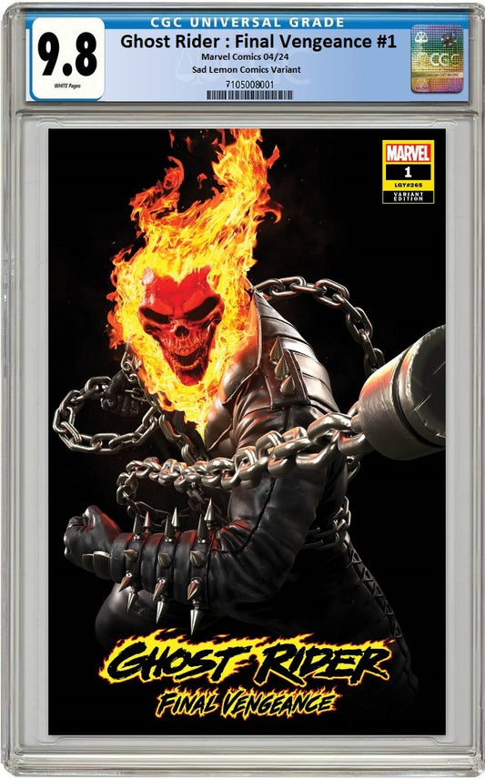 GHOST RIDER FINAL VENGEANCE #1 RAFAEL GRASSETTI VARIANT LIMITED TO 600 COPIES WITH NUMBERED COA CGC 9.8 PREORDER