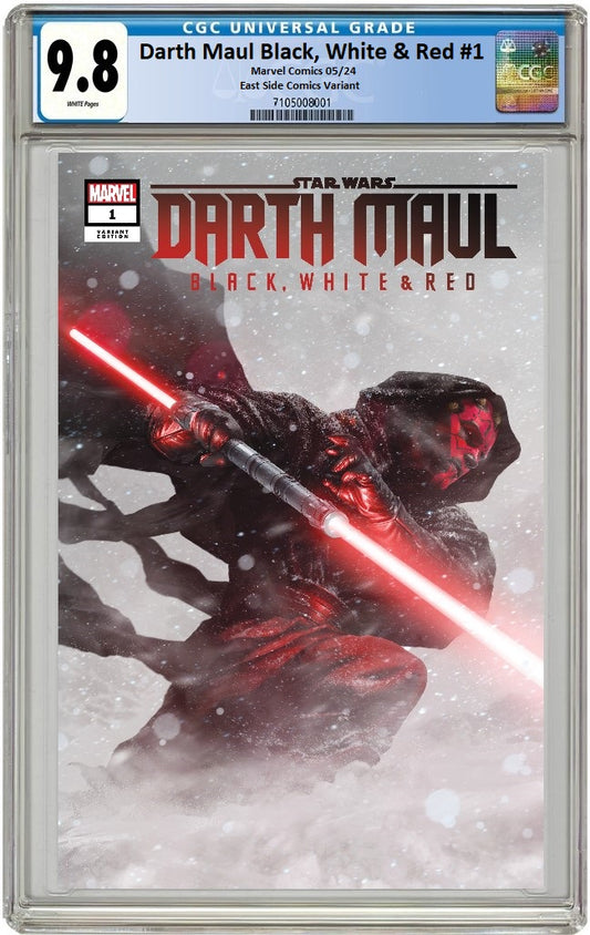 STAR WARS DARTH MAUL BLACK WHITE & RED #1 RAHZZAH VARIANT LIMITED TO ONLY 600 COPIES WITH NUMBERED COA CGC 9.8 PREORDER