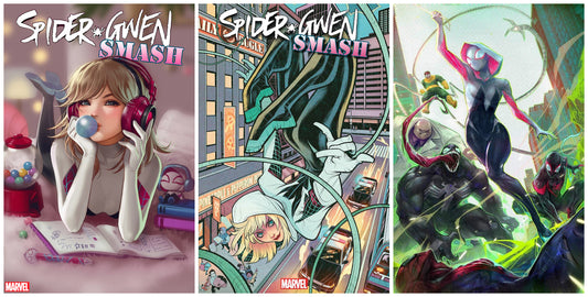 SPIDER-GWEN : SMASH #1 LEIRIX VARIANT LIMITED TO 500 COPIES WITH NUMBERED COA + 1:25 & 1:100 VARIANT