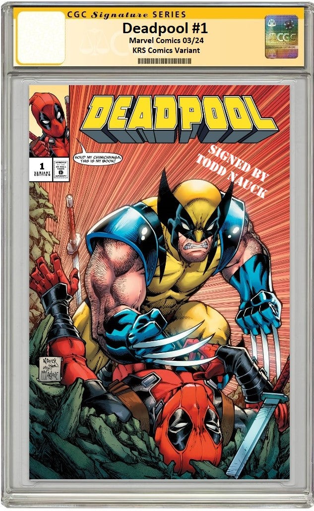 DEADPOOL #1 TODD NAUCK HOMAGE VARIANT LIMITED TO 800 COPIES WITH NUMBERED COA CGC SS SIGNED BY NAUCK