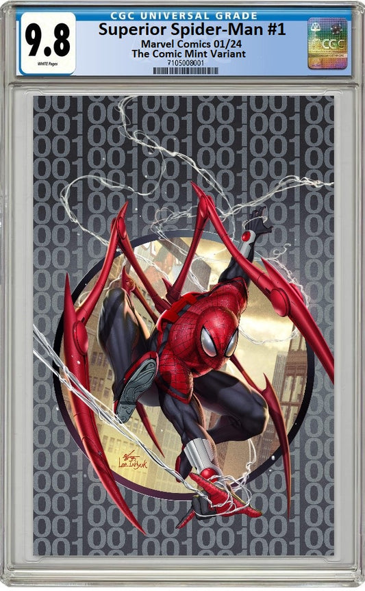 SUPERIOR SPIDER-MAN #1 INHYUK LEE GREY VIRGIN VARIANT LIMITED TO 600 COPIES WITH NUMBERED COA CGC 9.8 PREORDER