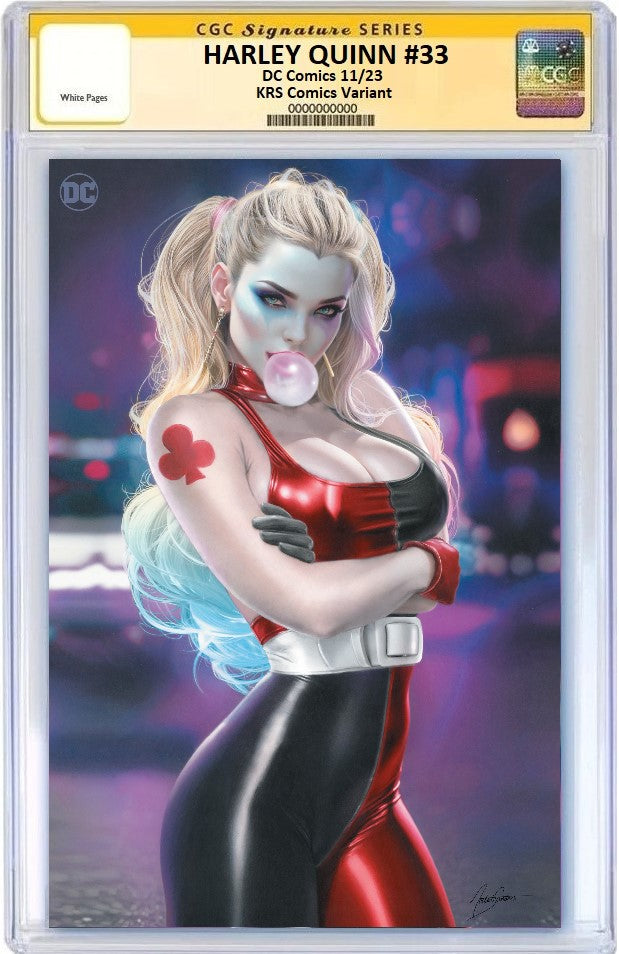 HARLEY QUINN #33 NATALI SANDERS VIRGIN VARIANT LIMITED TO 600 COPIES WITH NUMBERED COA CGC SS PREORDER & FREE RAW MINIMAL TRADE DRESS VARIANT LIMITED TO 1500 COPIES