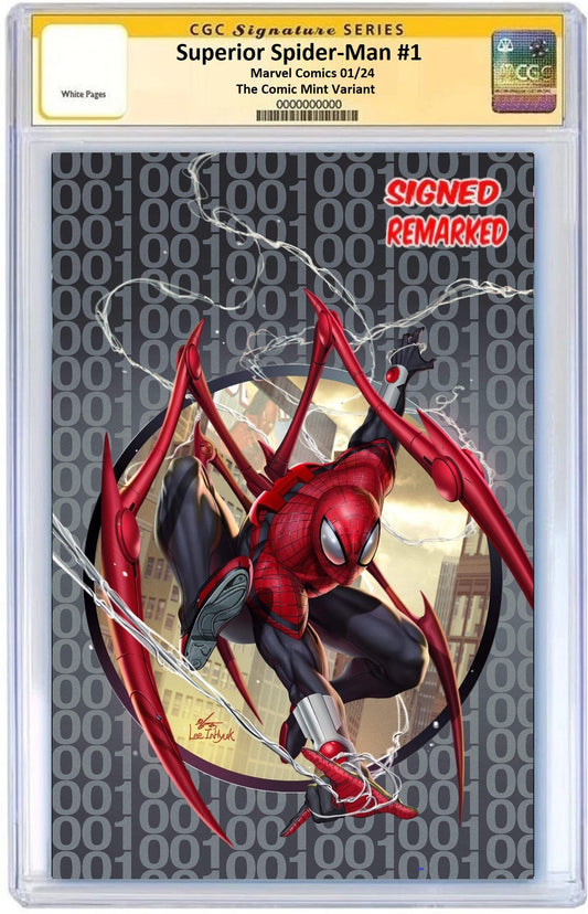 SUPERIOR SPIDER-MAN #1 INHYUK LEE GREY VIRGIN VARIANT LIMITED TO 600 COPIES WITH NUMBERED COA CGC REMARK PREORDER
