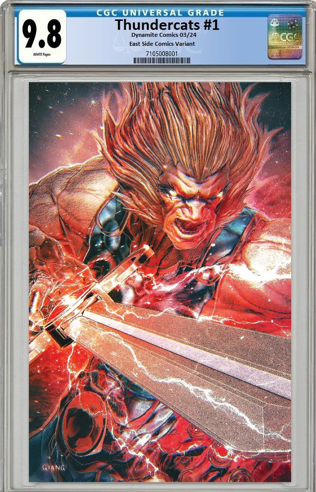 THUNDERCATS #1 JOHN GIANG VIRGIN VARIANT LIMITED TO 333 COPIES WITH NUMBERED COA CGC 9.8 PREORDER