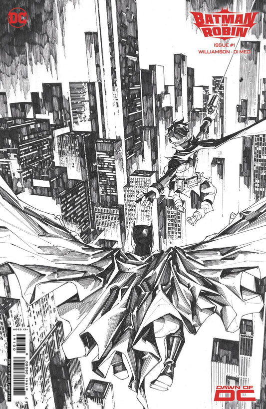 BATMAN AND ROBIN #1 1:50 KAEL NGU B&W VARIANT