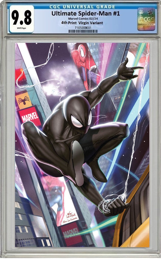 ULTIMATE SPIDER-MAN #1 INHYUK LEE BLACK SUIT VIRGIN VARIANT LIMITED TO 1000 COPIES CGC 9.8 PREORDER