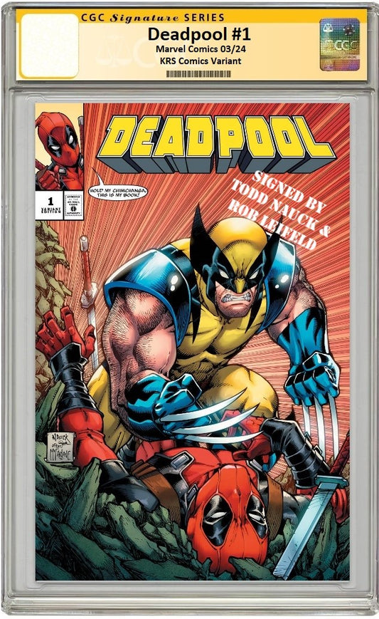 DEADPOOL #1 TODD NAUCK HOMAGE VARIANT LIMITED TO 800 COPIES WITH NUMBERED COA CGC SS SIGNED BY NAUCK & LEIFELD