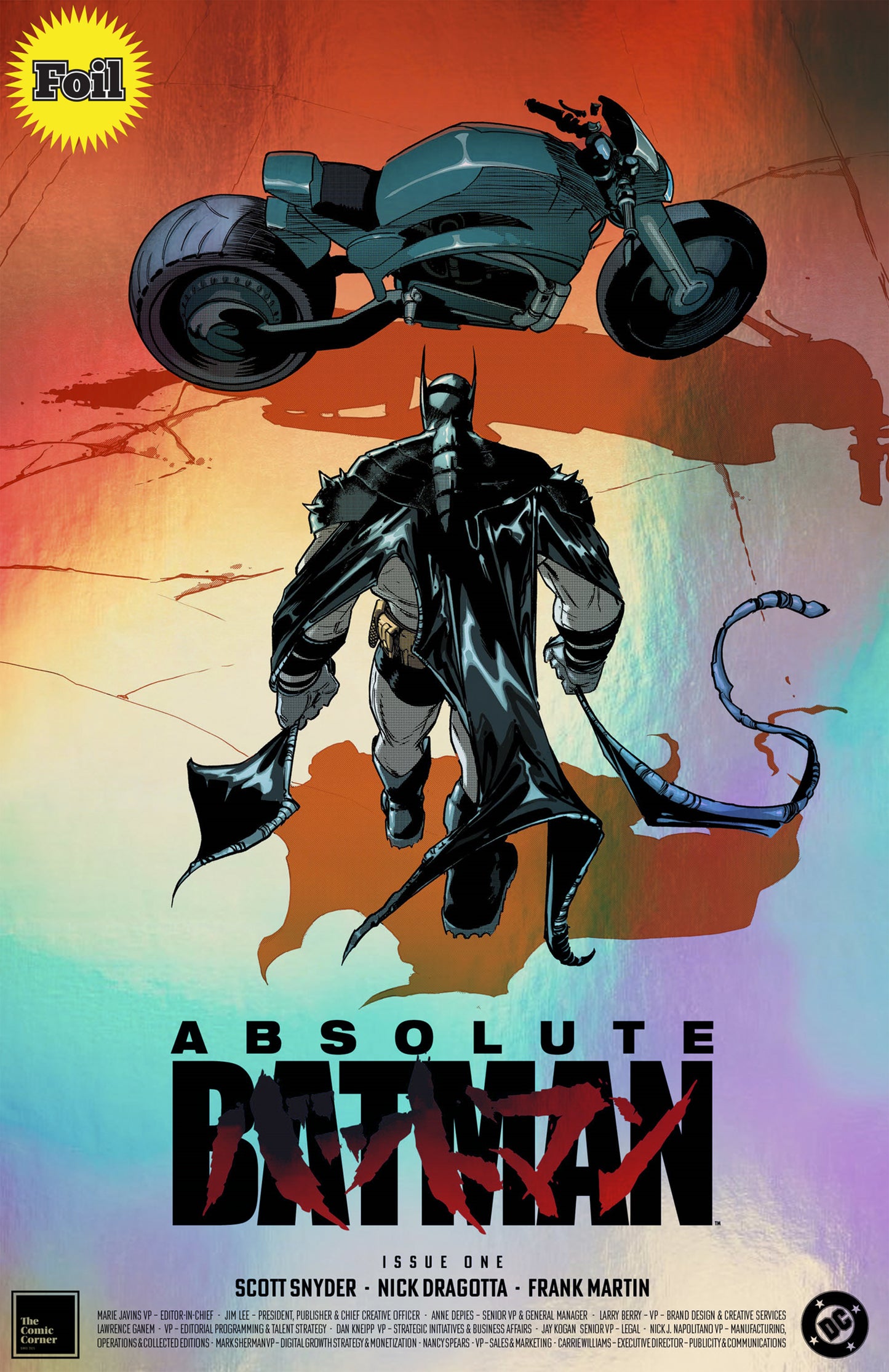 ABSOLUTE BATMAN #1 10TH PTG JAVI FERNANDEZ AKIRA HOMAGE FOIL VARIANT LIMITED TO 2500 COPIES
