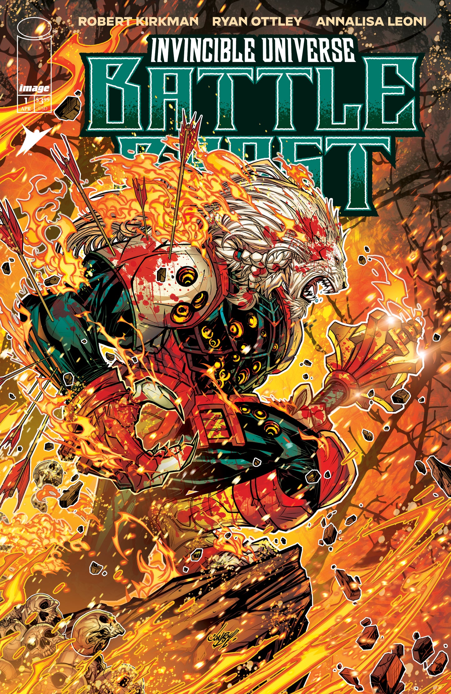 23/04/2025 INVINCIBLE UNIVERSE BATTLE BEAST #1 1:100 JON BOY MEYERS FOIL VARIANT