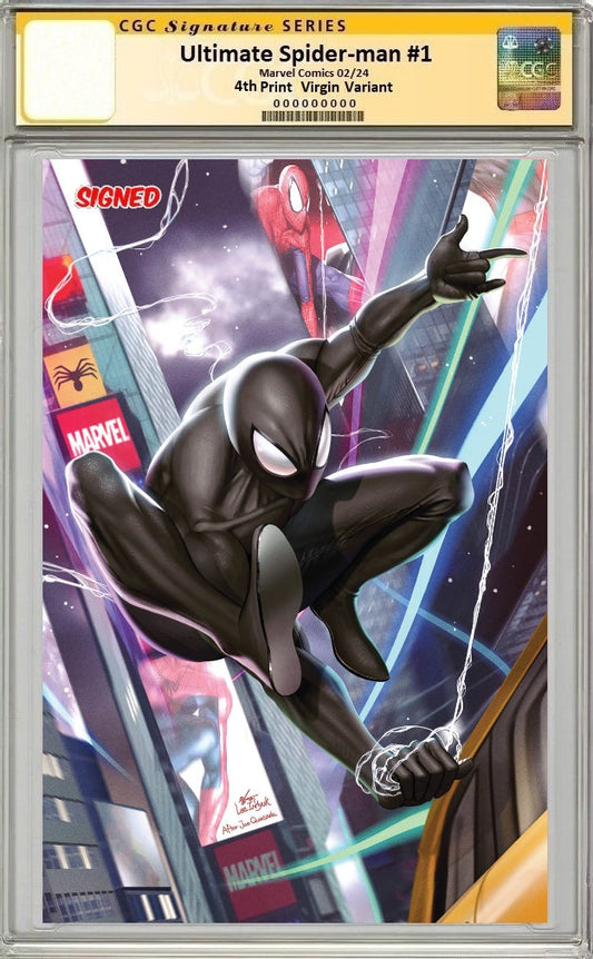 ULTIMATE SPIDER-MAN #1 INHYUK LEE BLACK SUIT VIRGIN VARIANT LIMITED TO 1000 COPIES CGC SS PREORDER