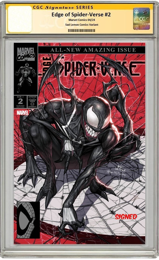 EDGE OF SPIDER-VERSE #2 INHYUK LEE RED HOMAGE VARIANT LIMITED TO 3000 COPIES CGC SS PREORDER