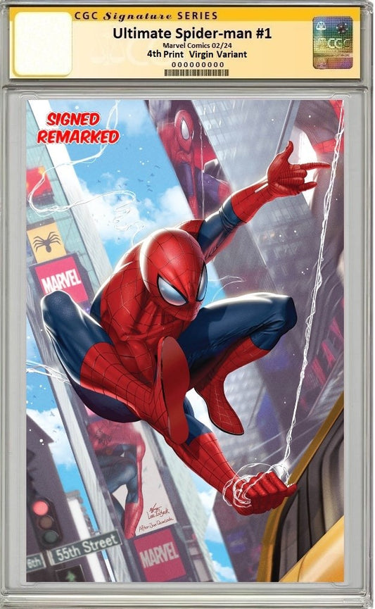 ULTIMATE SPIDER-MAN #1 INHYUK LEE RED SUIT VIRGIN VARIANT LIMITED TO 1000 COPIES CGC REMARK PREORDER
