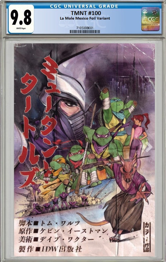 TMNT #100 PEACH MOMOKO LA MOLE FOIL VARIANT LIMITED TO 1000 COPIES CGC 9.8 PREORDER