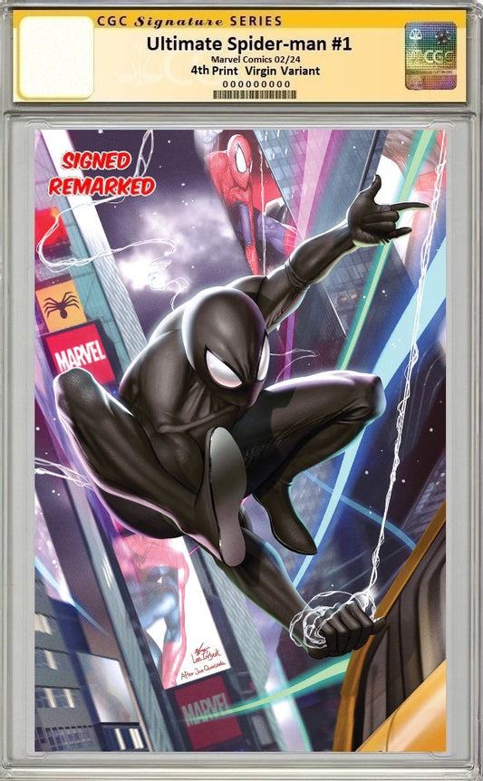 ULTIMATE SPIDER-MAN #1 INHYUK LEE BLACK SUIT VIRGIN VARIANT LIMITED TO 1000 COPIES CGC REMARK PREORDER
