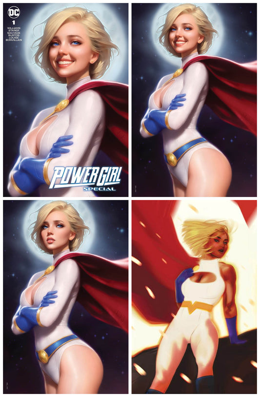 POWER GIRL SPECIAL #1 WILL JACK TRADE/VIRGIN A/VIRGIN B VARIANT SET LIMITED TO 1500 SETS + 1:25 LOTAY VARIANT