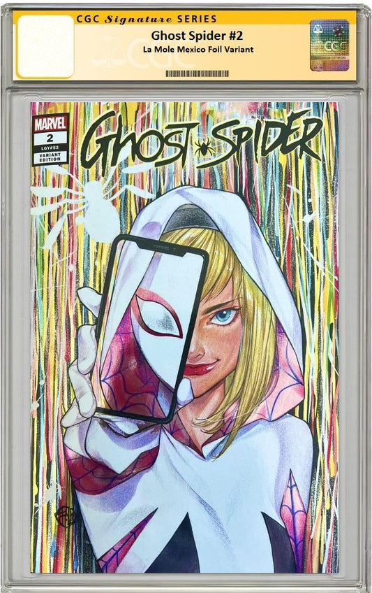 GHOST-SPIDER #2 PEACH MOMOKO LA MOLE FOIL VARIANT LIMITED TO 1000 COPIES CGC SS PREORDER