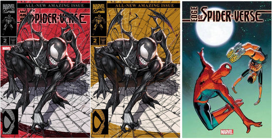 EDGE OF SPIDER-VERSE #2 INHYUK LEE RED/GOLD HOMAGE VARIANT SET LIMITED TO 800 SETS WITH NUMBERED COA + 1:25 VARIANT