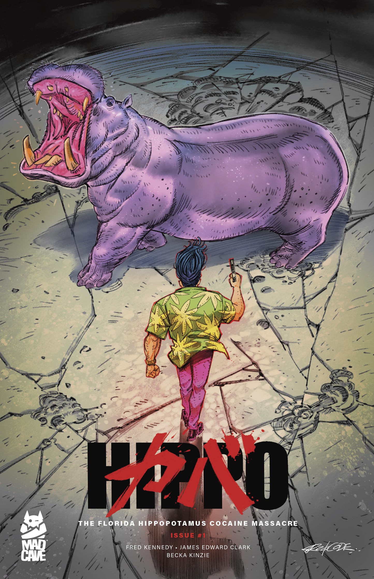 FLORIDA HIPPOPOTAMUS COCAINE MASSACRE #1 REDCODE AKIRA HOMAGE CARDSTOCK VARIANT LIMITED TO 350 COPIES