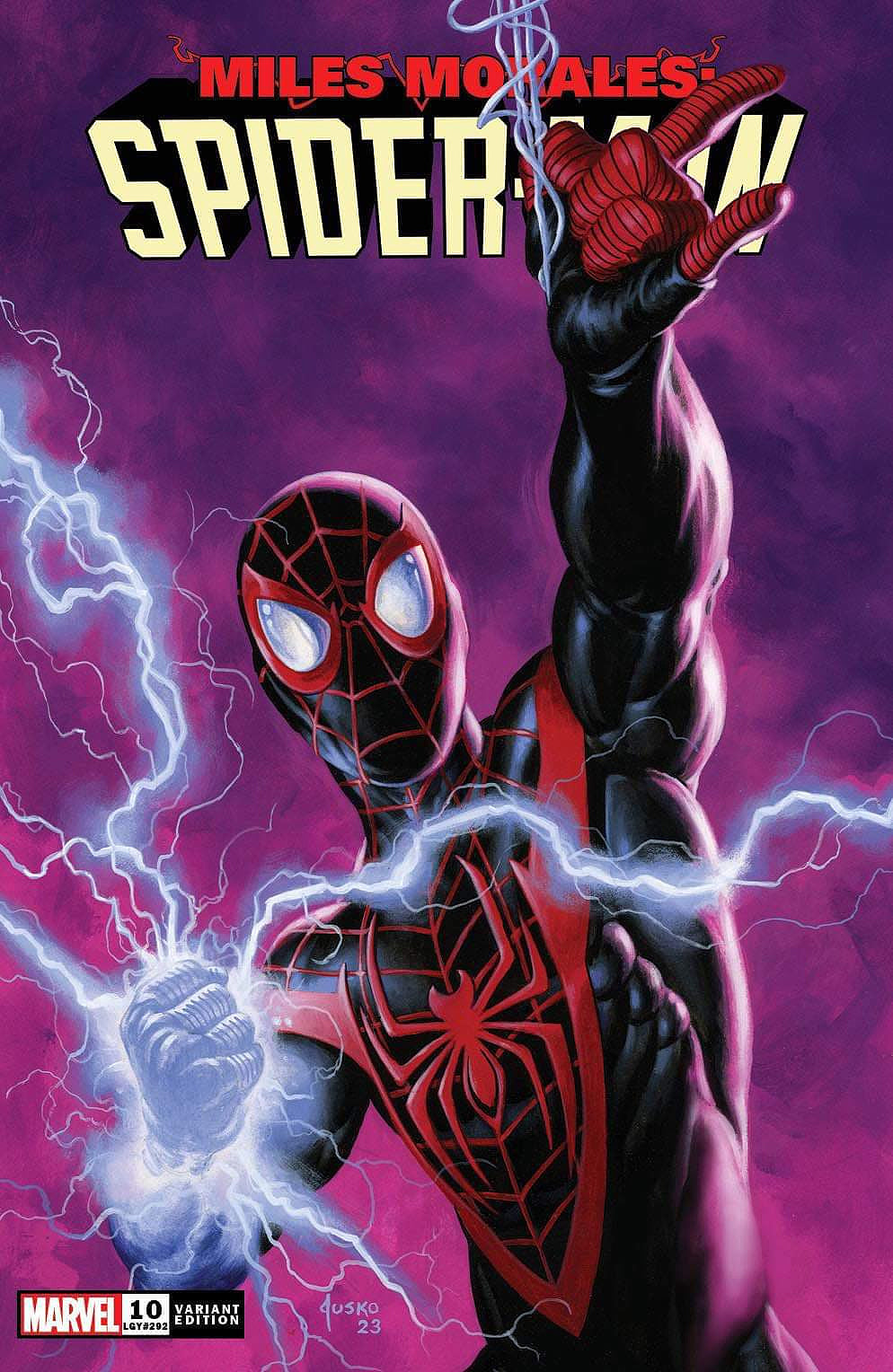 MILES MORALES SPIDER-MAN #10 JOE JUSKO VARIANT LIMITED TO 600 COPIES WITH NUMBERED COA