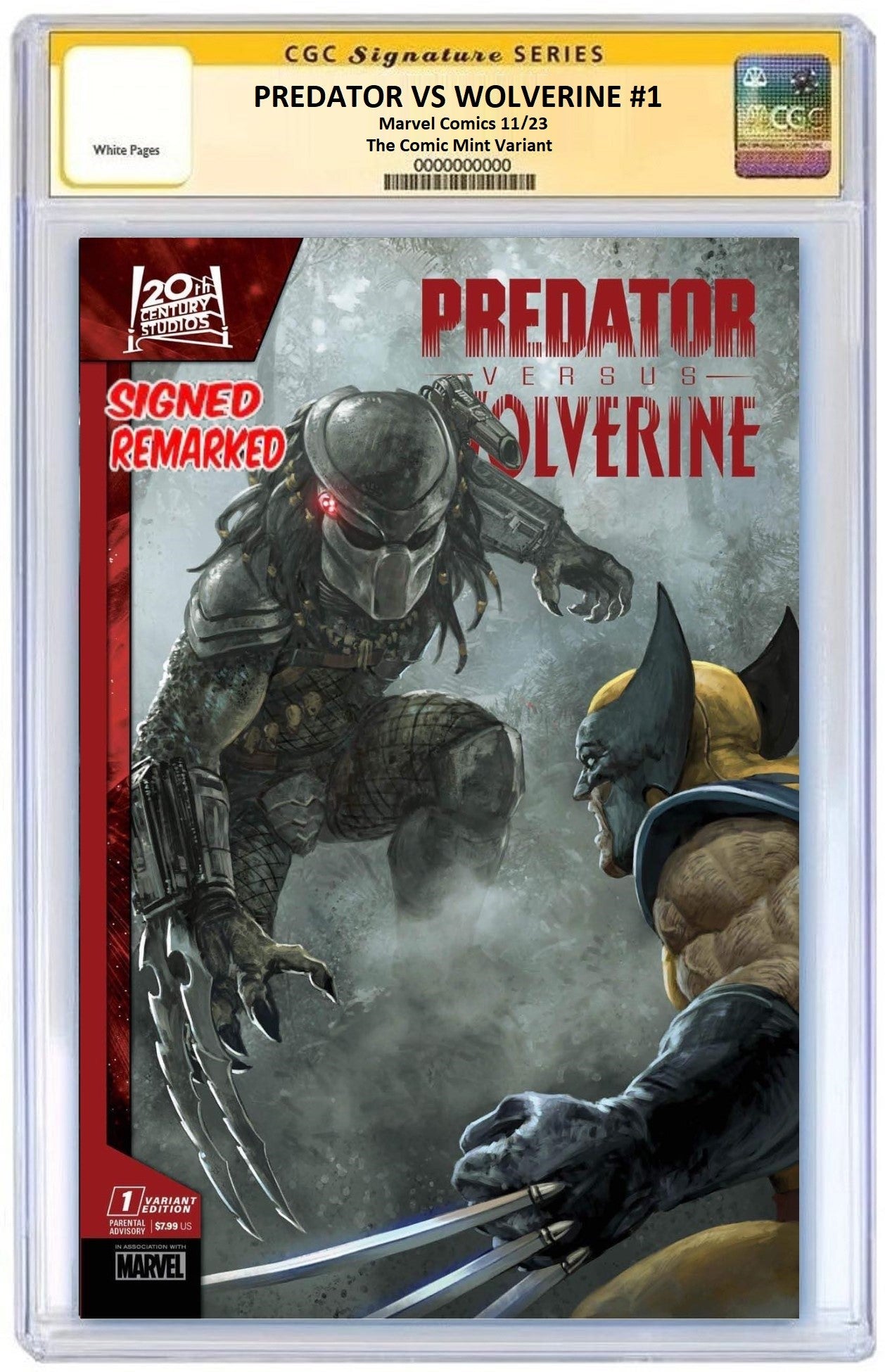 NYCC 2023 PREDATOR VS WOLVERINE #1 SKAN SIRUSAWN VARIANT LIMITED TO 1000 COPIES - RAW & GRADED OPTIONS
