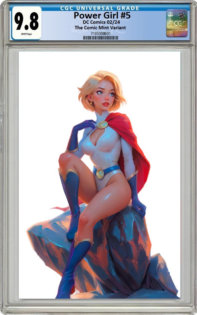POWER GIRL #5 WILL JACK MEGACON 2024 WHITE VIRGIN VARIANT LIMITED TO 600 COPIES WITH NUMBERED COA - RAW & CGC OPTIONS