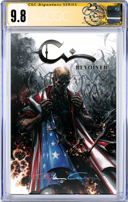 REVOLVER VOL #1 CLAYTON CRAIN SKETCHBOOK 2ND PRINT CGC SS PATRIOTIC INFINITY SIGNED 9.8 PREORDER