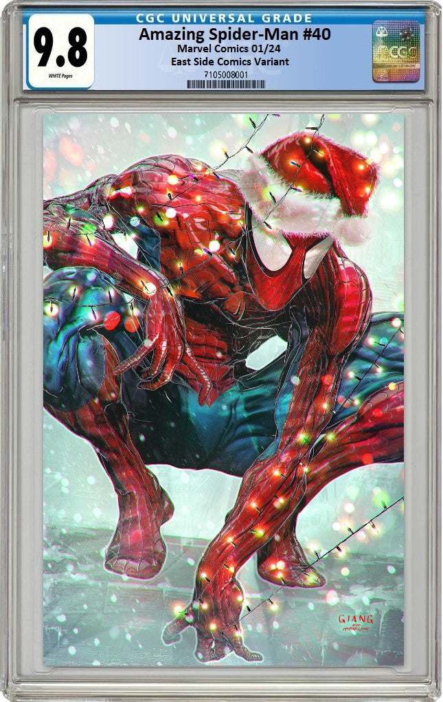 AMAZING SPIDER-MAN #40 JOHN GIANG XMAS SPECIAL VIRGIN VARIANT LIMITED TO 1000 COPIES CGC 9.8 PREORDER