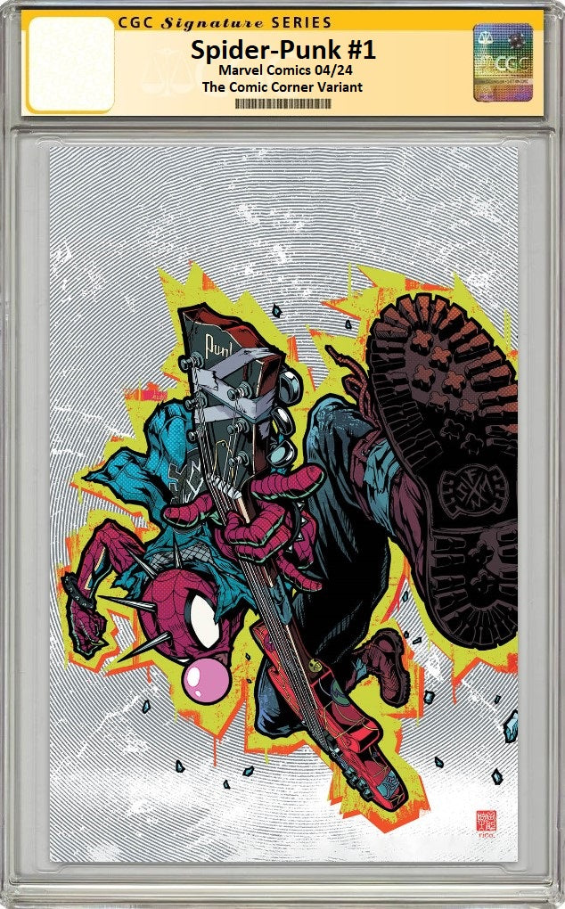 SPIDER-PUNK ARMS RACE #1 TAKASHI OKAZAKI VIRGIN VARIANT LIMITED TO 500 COPIES WITH NUMBERED COA CGC SS PREORDER