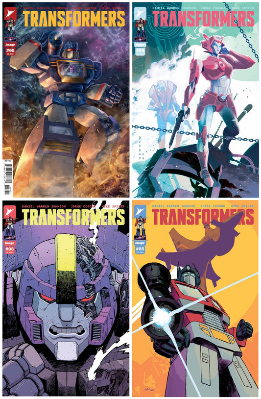 TRANSFORMERS #8 ALAN QUAH CONNECTING VARIANT LIMITED TO 500 COPIES WITH NUMBERED COA + 1:10, 1:25 & 1:50 VARIANT