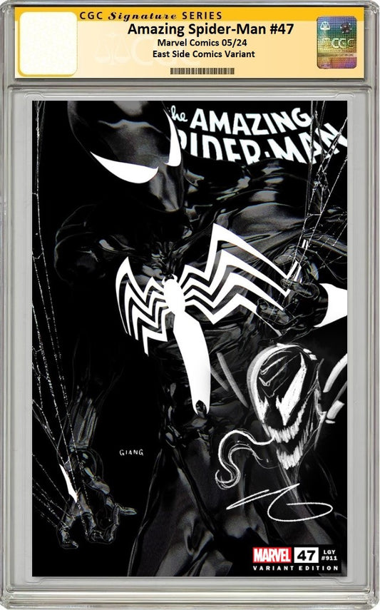 AMAZING SPIDER-MAN #47 JOHN GIANG BLACK SUIT NEGATIVE VARAINT LIMITED TO 600 COPIES WITH NUMBERED COA CGC REMARK PREORDER