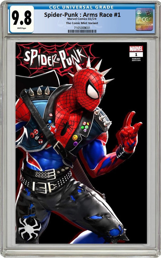 SPIDER-PUNK ARMS RACE #1 RAFAEL GRASSETTI VARIANT LIMITED TO 500 COPIES WITH NUMBERED COA CGC 9.8 PREORDER