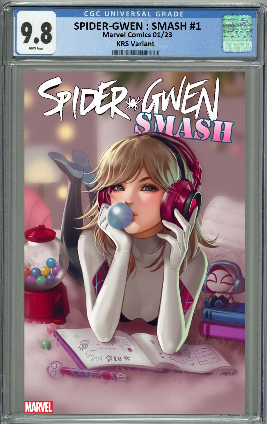 SPIDER-GWEN : SMASH #1 LEIRIX VARIANT LIMITED TO 500 COPIES WITH NUMBERED COA CGC 9.8 PREORDER