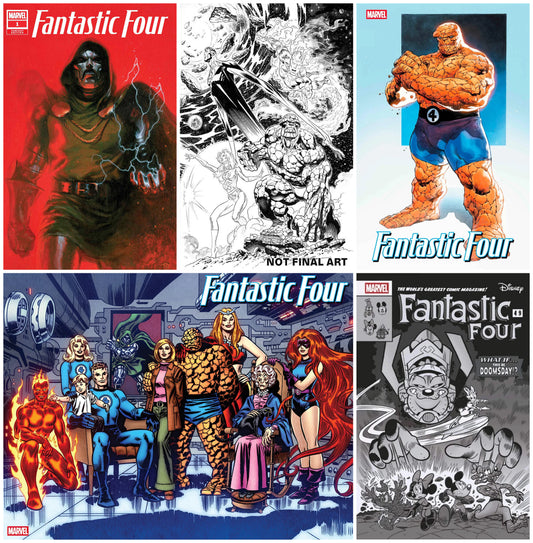 FANTASTIC FOUR #1 GABRIELE DELLOTTO VARIANT LIMITED TO 1000 COPIES WITH NUMBERED COA + 1:25, 1:25, 1:50 & 1:100 VARIANTS