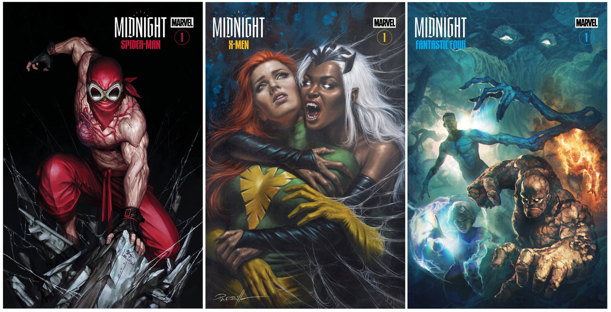 MIDNIGHT SPIDER-MAN #1 LEE, X-MEN #1 PARILLO, FANTASTIC FOUR #1 SKAN NYCC 2026 VARIANT LIMITED TO 800 COPIES