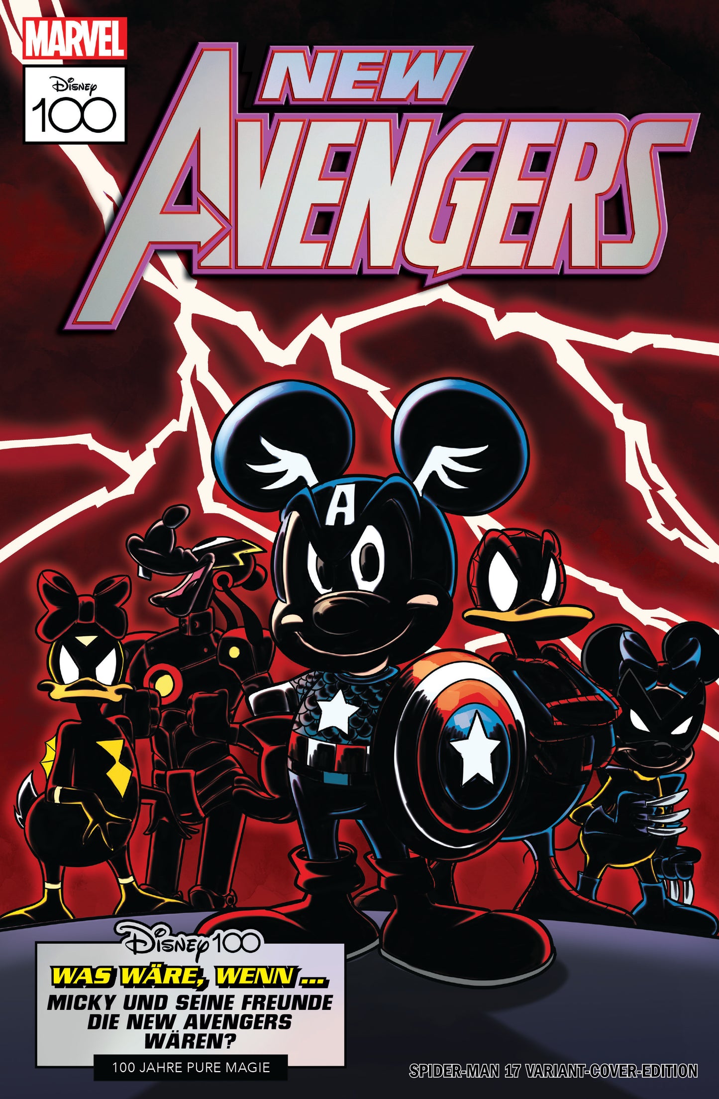 SPIDER-MAN #17 RARE DISNEY100 'NEW AVENGERS' GERMAN VARIANT LIMITED TO 333 COPIES