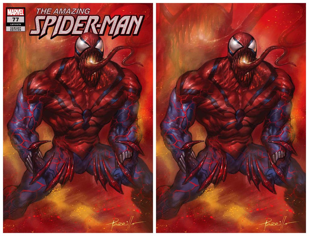 AMAZING SPIDER-MAN #77 LUCIO PARRILLO CARNAGE TRADE/VIRGIN VARIANT SET LIMITED TO 1000 SETS