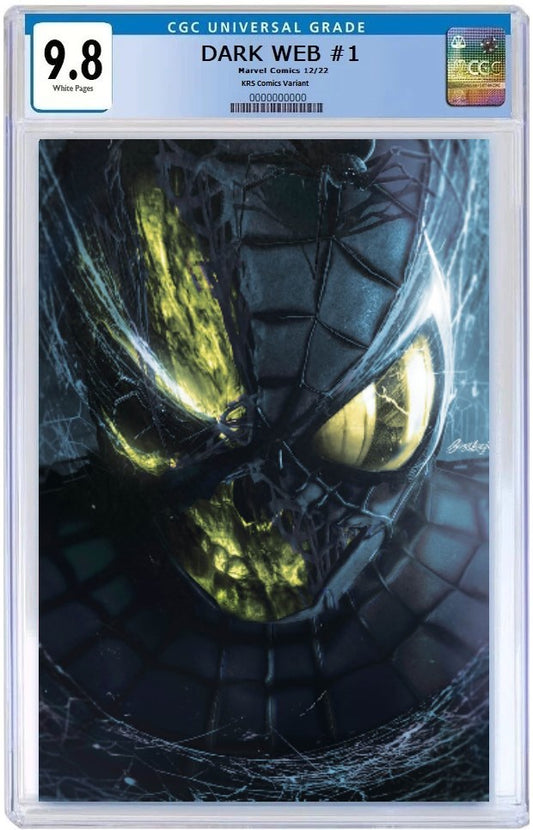 DARK WEB #1 BOSSLOGIC BLACK SUIT VIRGIN VARIANT LIMITED TO 800 COPIES WITH NUMBERED COA CGC 9.8
