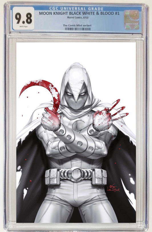 MOONKNIGHT BLACK WHITE & BLOOD #1 INHYUK LEE WHITE VIRGIN MEGACON VARIANT LIMITED TO TO 1000 COPIES CGC 9.8 PREORDER