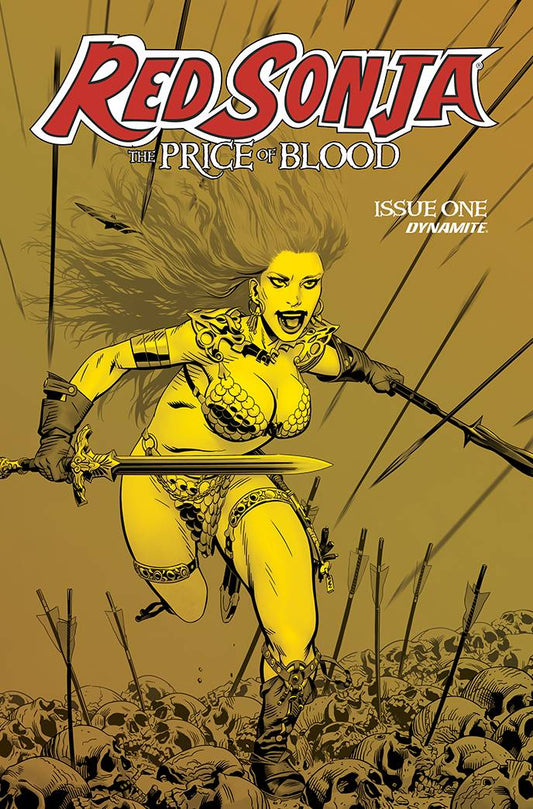 RED SONJA PRICE OF BLOOD #1 1:21 GOLDEN GOLD TINT VARIANT