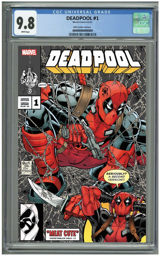 DEADPOOL #1 TODD NAUCK SILVER TRADE DRESS VARIANT LIMITED TO 800 WITH NUMBERED COA CGC 9.8